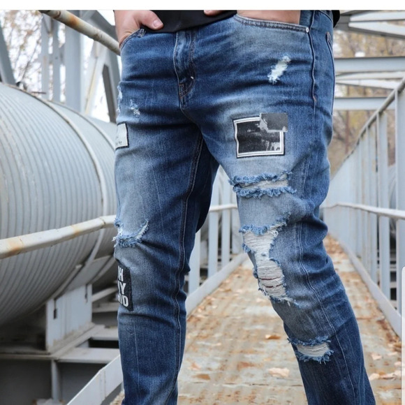 Men's Blue Jeans - Picture 1 of 6